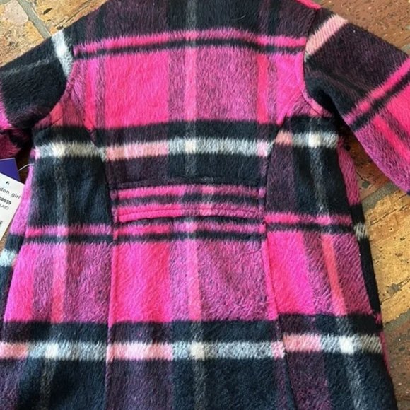 NWT Madden Girl Wool blend Pink plaid coat sz2T - Picture 10 of 11